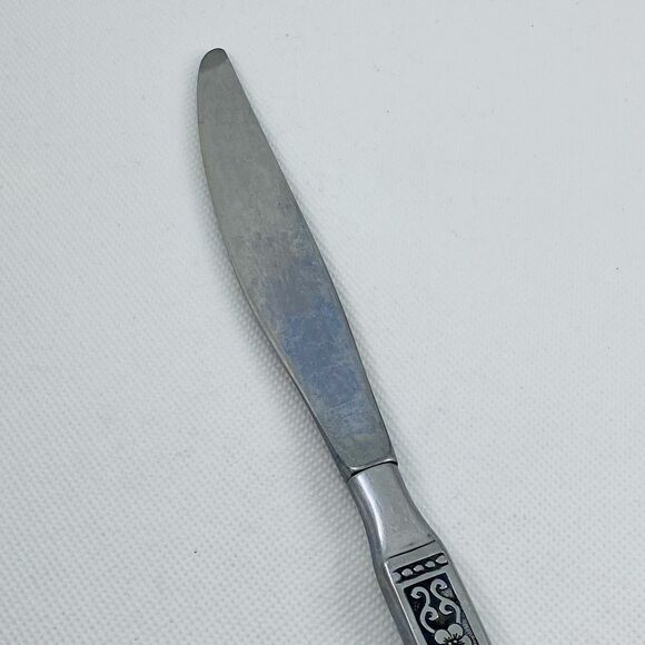 Isabella Steak Knife Oneida Community 91/4 inch Stainless Black Accent - Picture 2 of 8